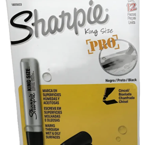 Marcador Permanente Sharpie King Size Pro Negro 12 Piezas